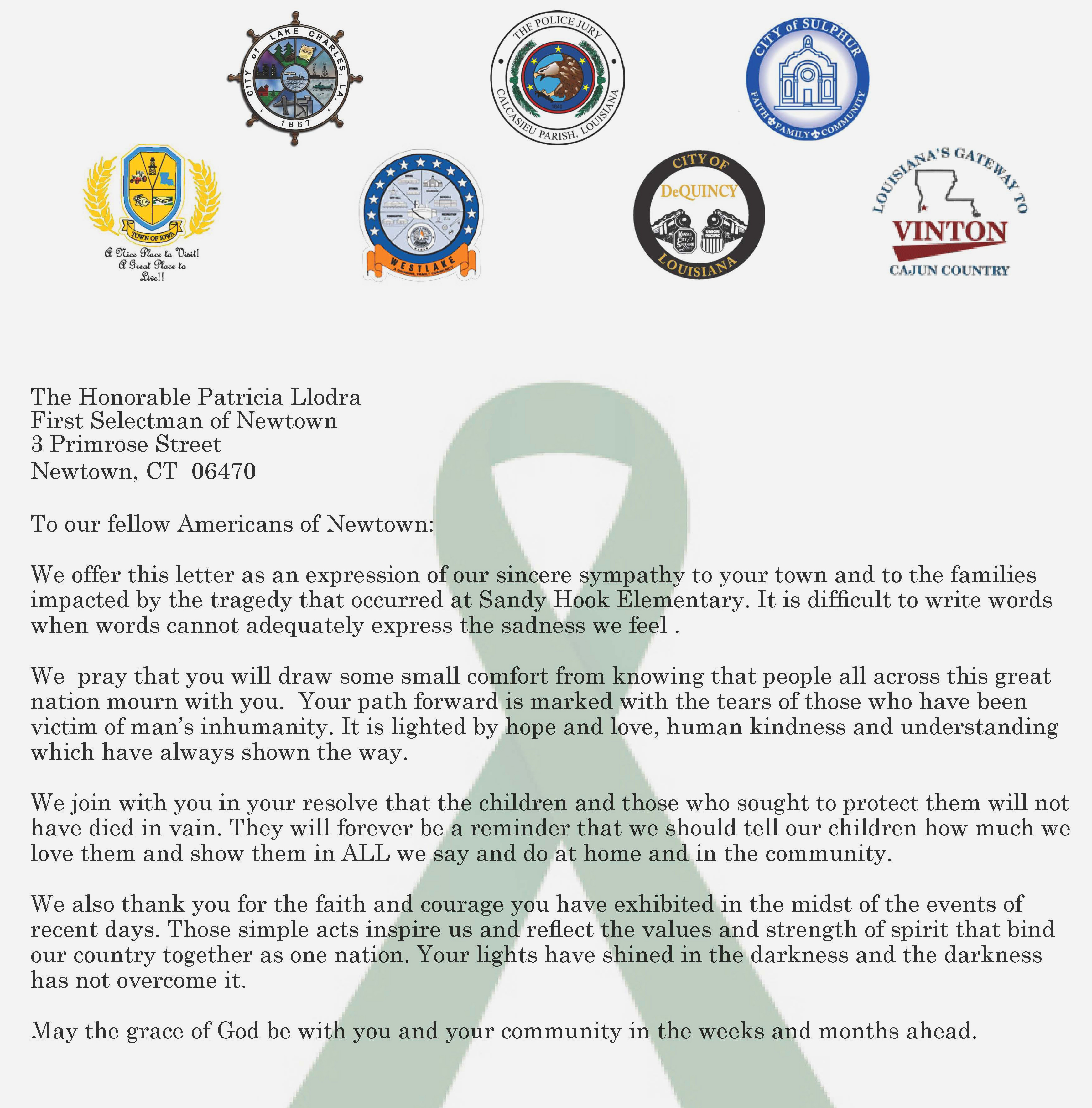 Letter to Newtown
