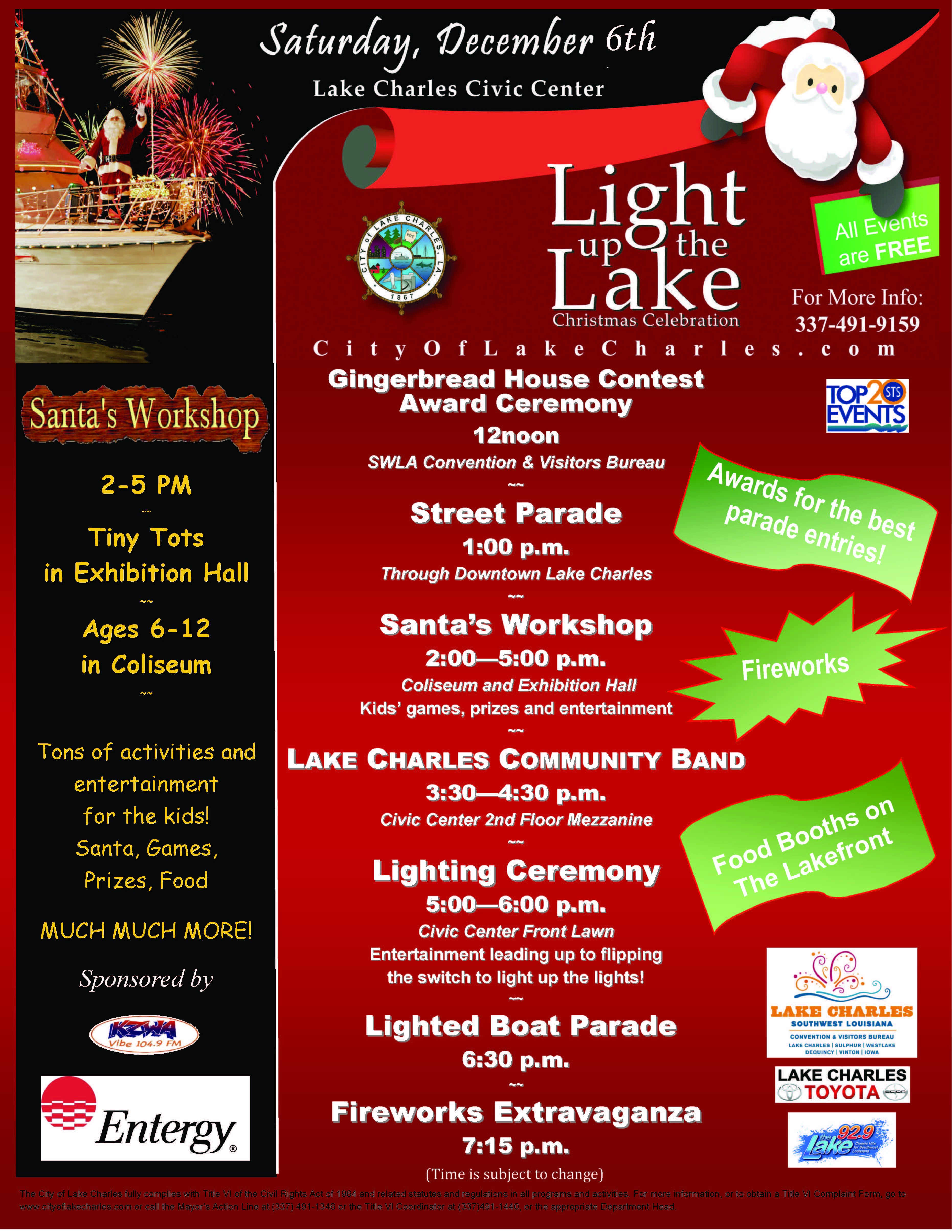Document Center / Light up the Lake 2014 Christmas Celebration / Lake Charles, Louisisana