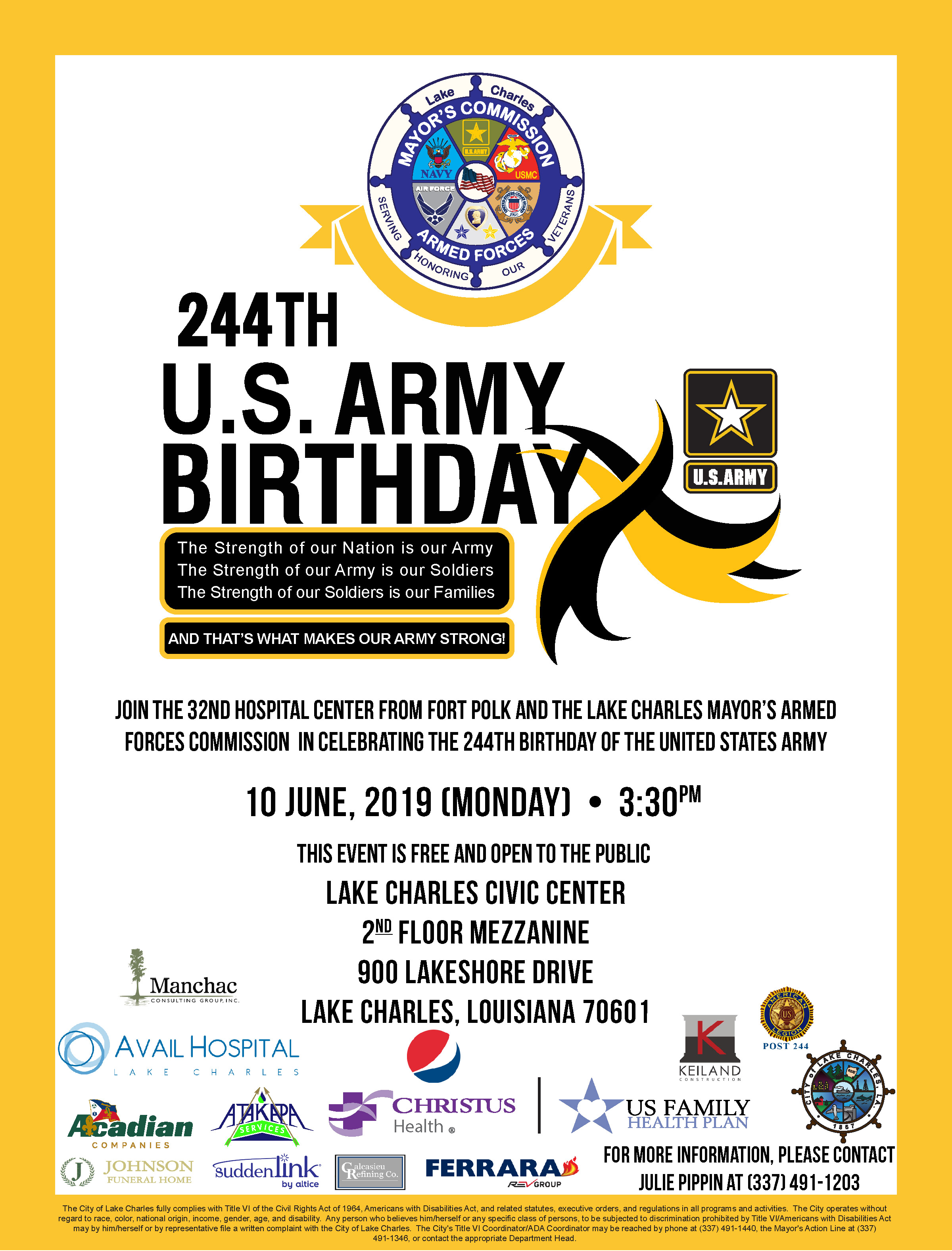 United States Army 244th birthday Party 