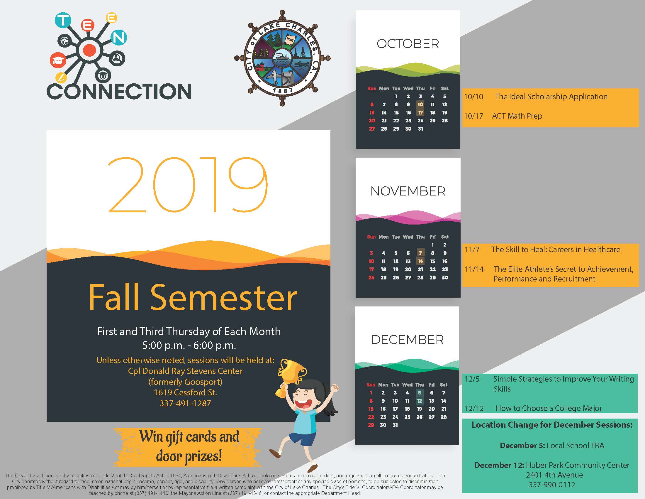 Fall 2019 Schedule
