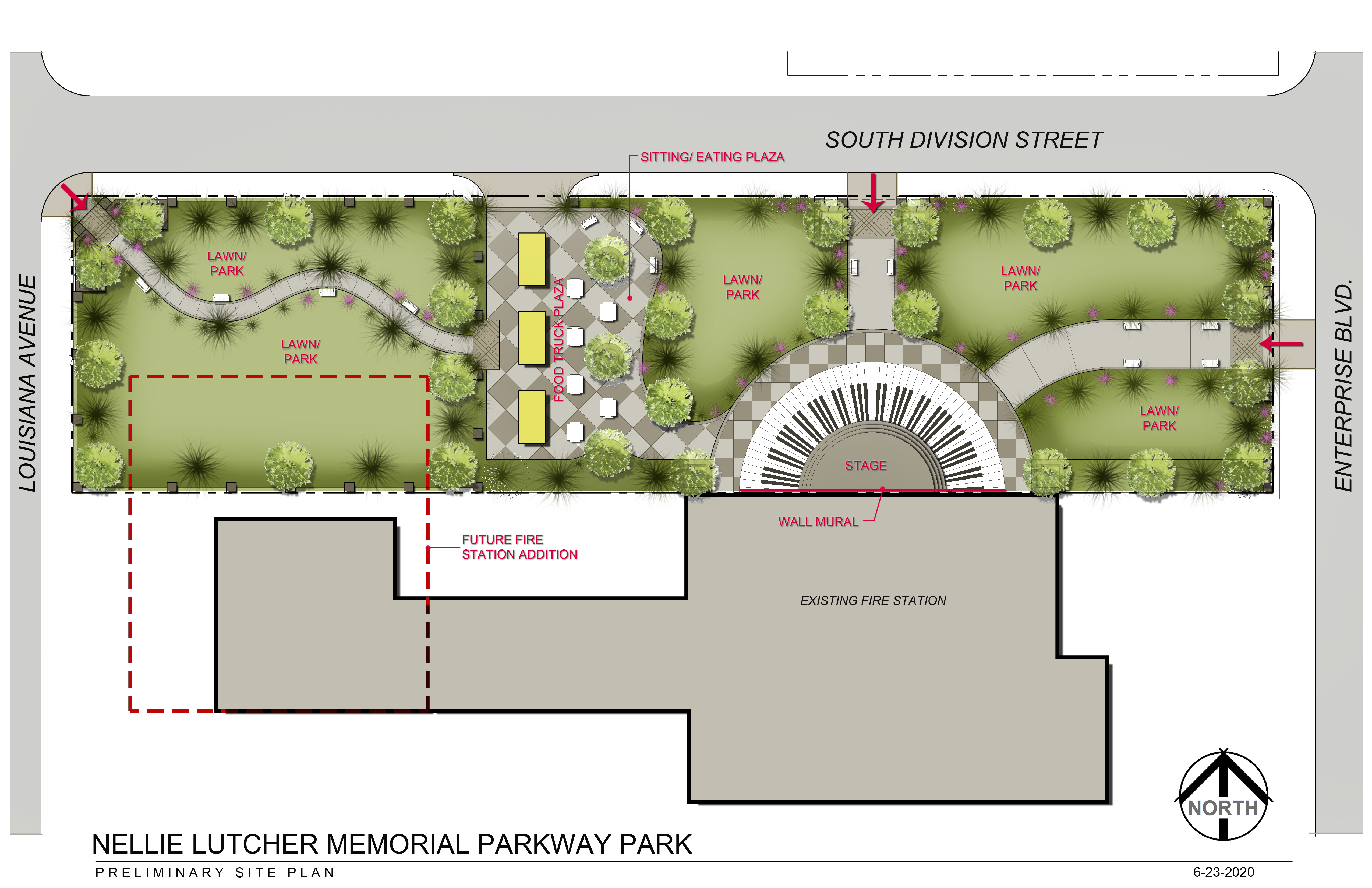Nellie Lutcher Park Rendering